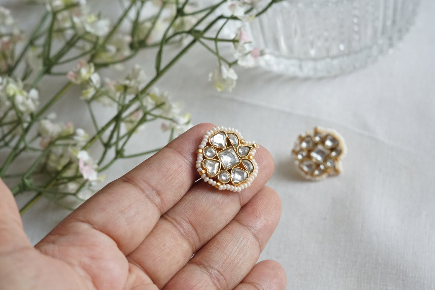 Kundan  Studs (1-5252)(R)