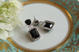 Black Stone Earring (1-4743)(B)