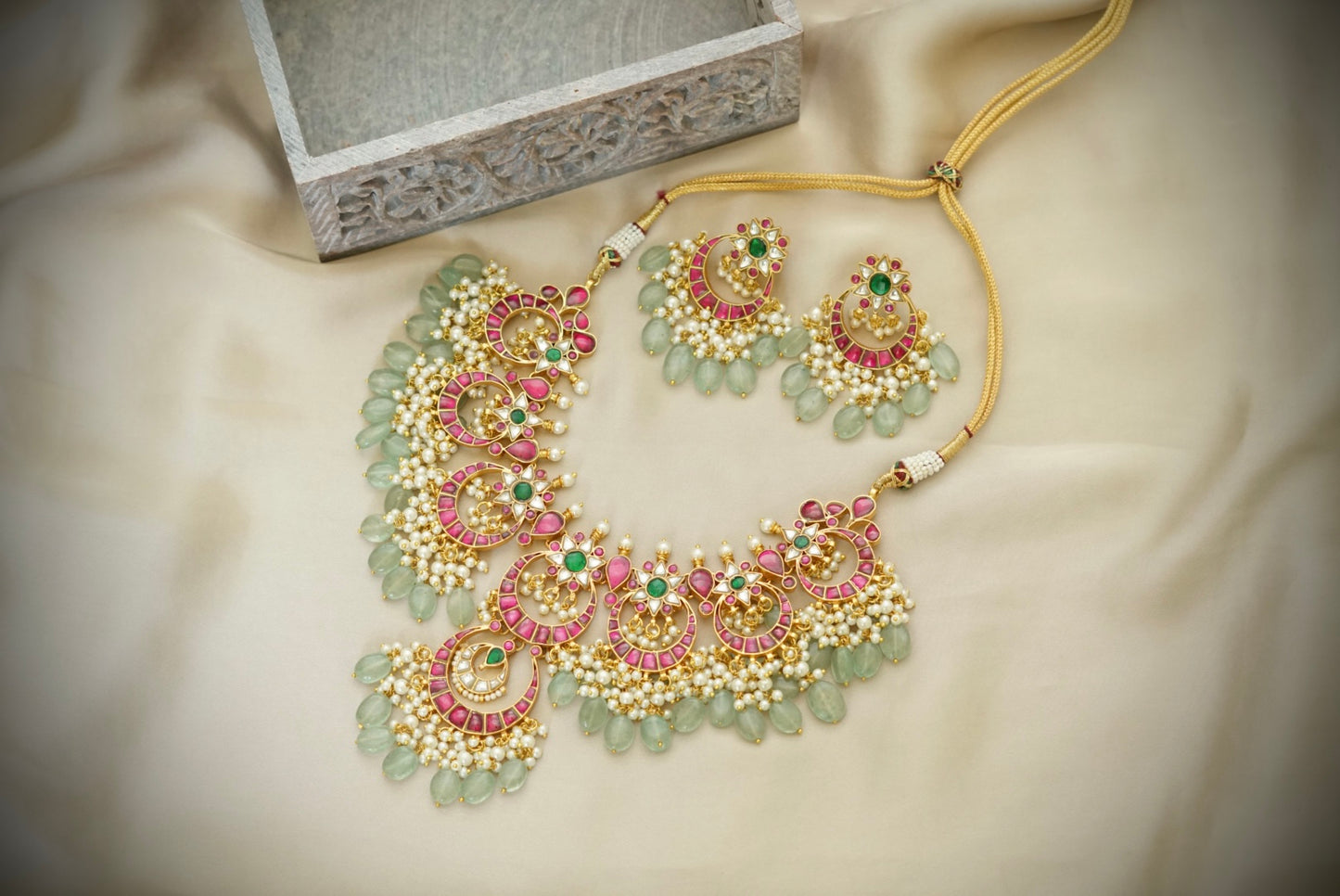 Kundan choker set (4-5484)(R)(Preorder)