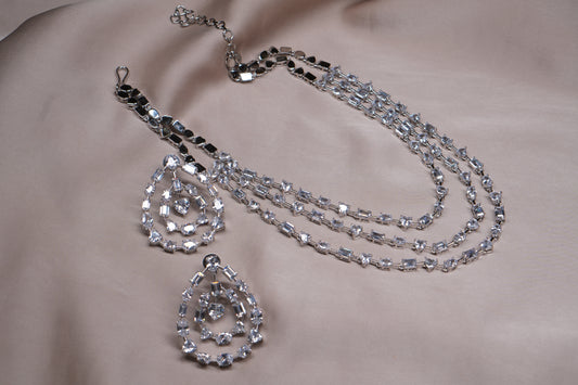 3 Line AD Necklace Set ( 4-9112)(B)(offer pieces)