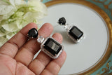 Black Stone Earring (1-4743)(B)