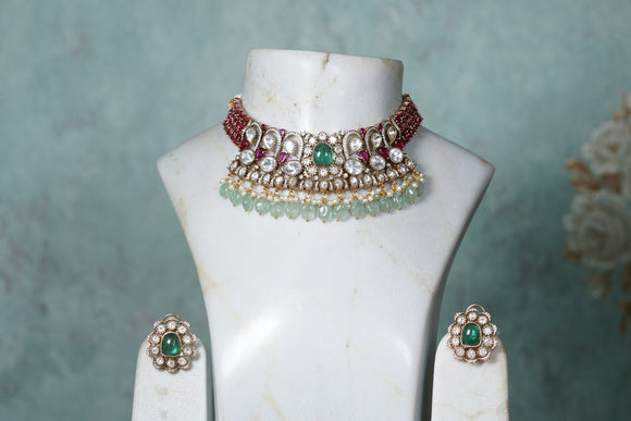 Polki Choker set(4-8222)(B)