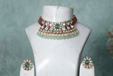 Polki Choker set(4-8222)(B)(ALREADY DISCOUNTED PIECE)