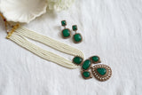 Green Polki Necklace Set  (4-7557)( B)