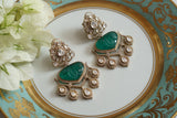 Green stone Polki Earring (1-4737)(B)