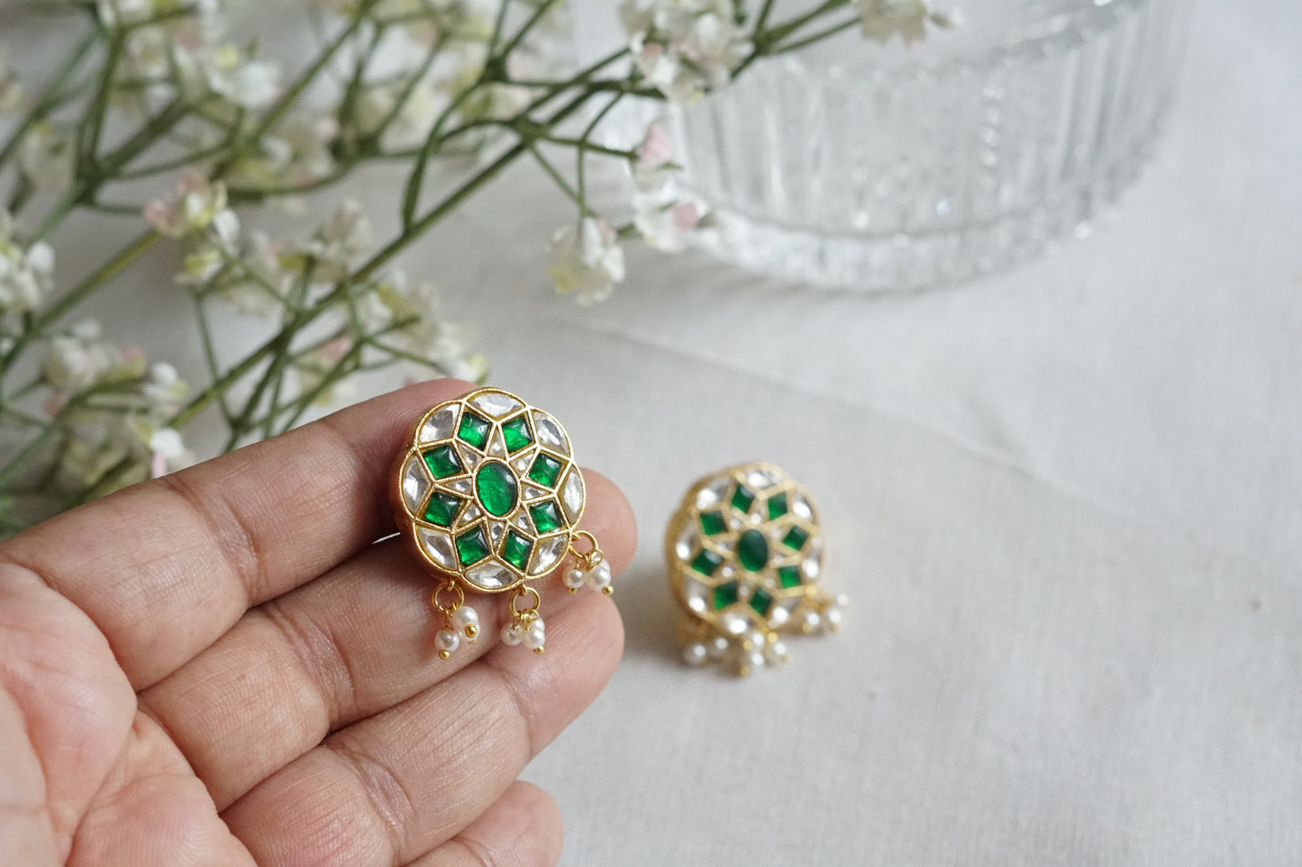 Kundan  Studs (1-5249)(R)