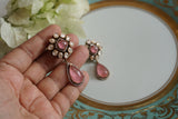 Pink stone Polki Earring (1-4735)(B)