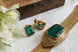 Green Stone Choker Set (4-8602)(B)