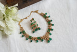 Green Stone Polki Necklace Set (4-8598)(B)