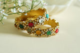 Kundan Navratan  Openable  bangle (3-451)(R) SIZE 2'6