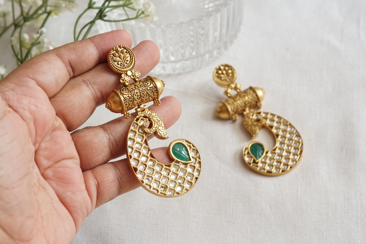 Kundan Earrings (1-5254)(R)