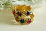 Kundan  Navratan Openable bangle (3-452)(R)SIZE 2'6