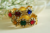 Kundan  Navratan Openable bangle (3-452)(R)SIZE 2'6
