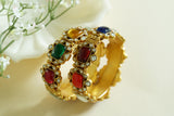 Kundan  Navratan Openable bangle (3-452)(R)SIZE 2'6