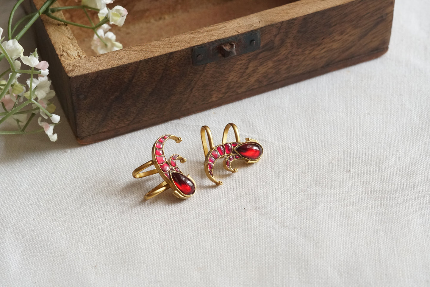 Kundan Earcuff Earrings (1-5267)(R)