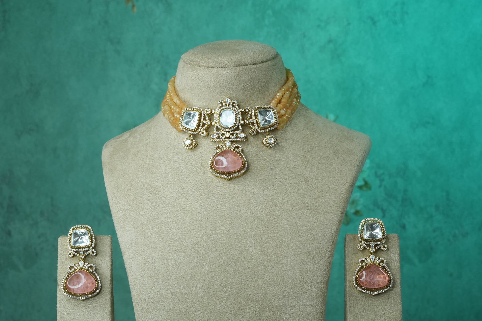 Polki Choker Set (4-9147)(B) - JEWELSTYLE