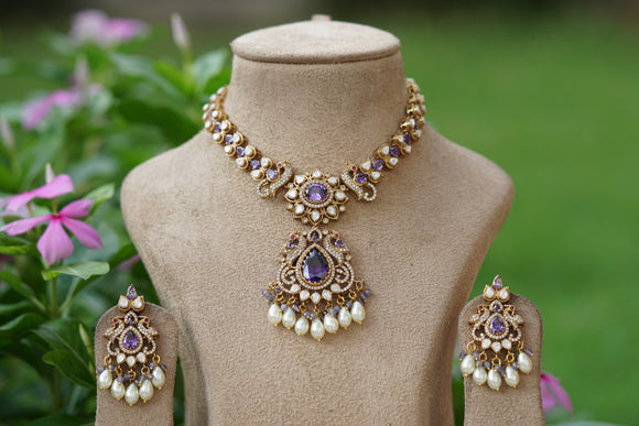 Polki Necklace set (4-8270)(B)