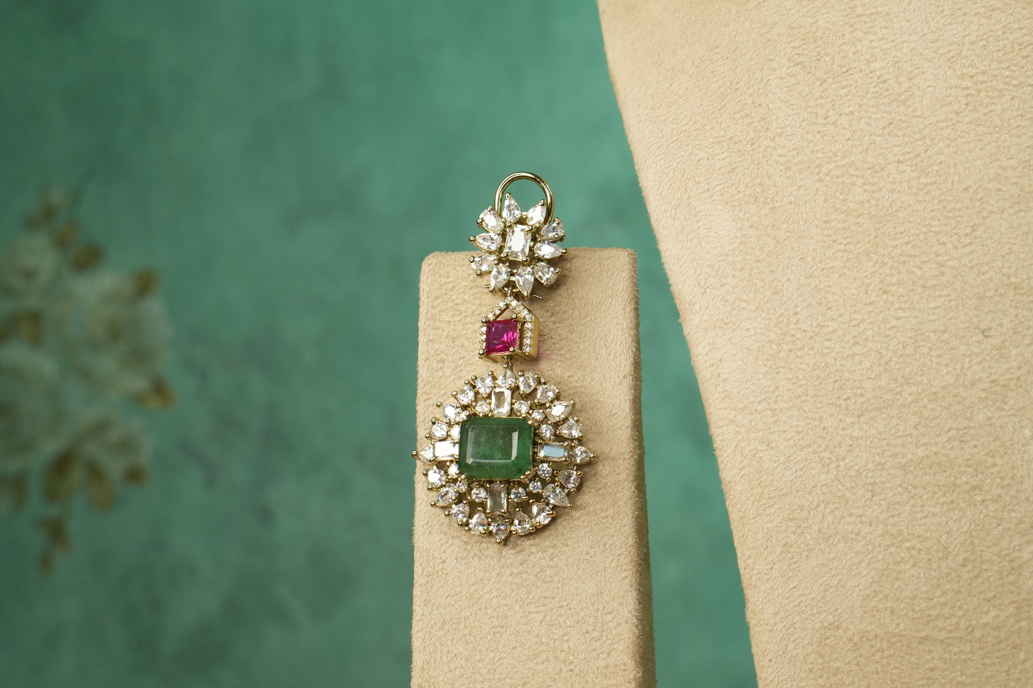AD Stone Necklace Set (4-9151)(B) - JEWELSTYLE