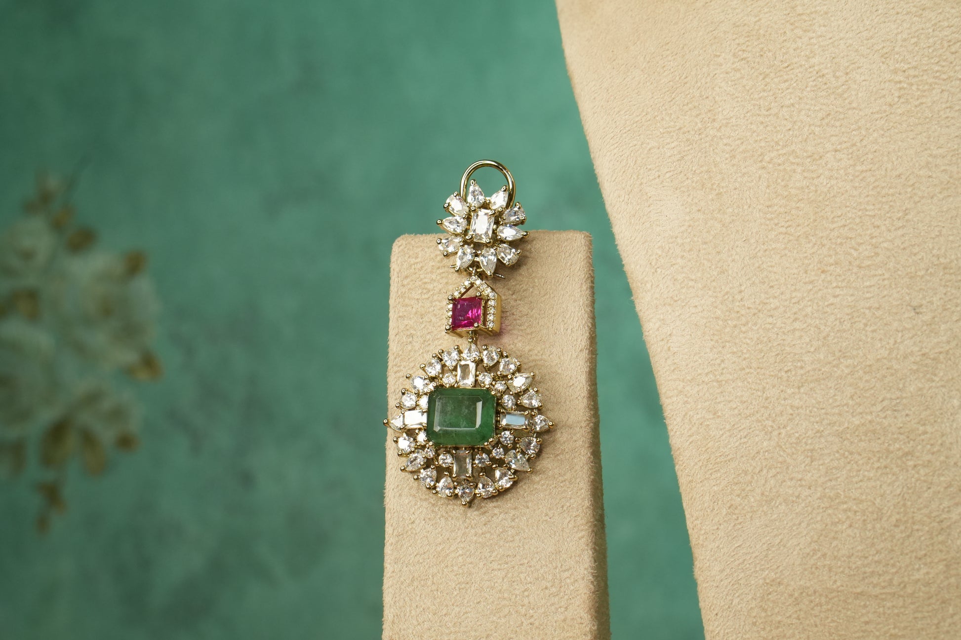 AD Stone Necklace Set (4-9151)(B) - JEWELSTYLE