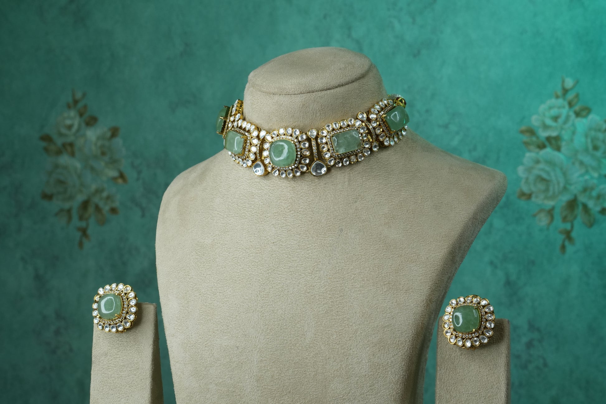 Polki Choker Set (4-9148)(B) - JEWELSTYLE