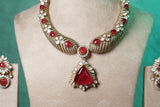 Red Polki Necklace Set (4-8625(B)