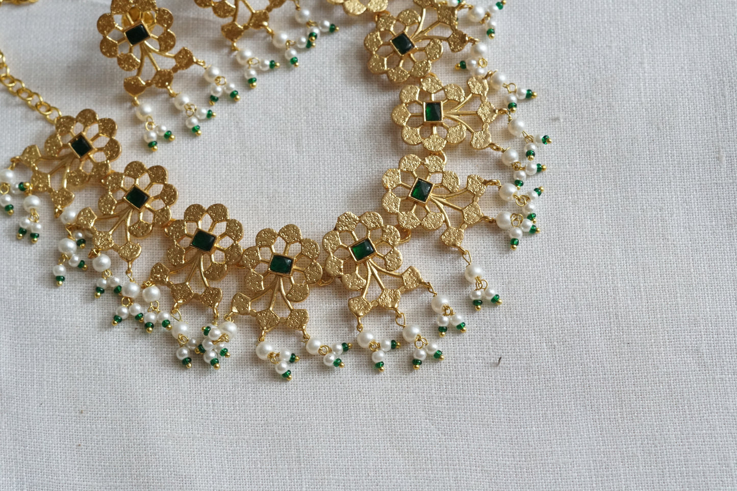 Antique Kundan Necklace Set(4-9236)(R)