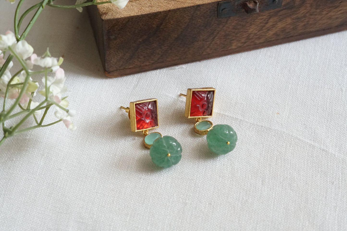 Kundan Earrings (1-5268)(R)