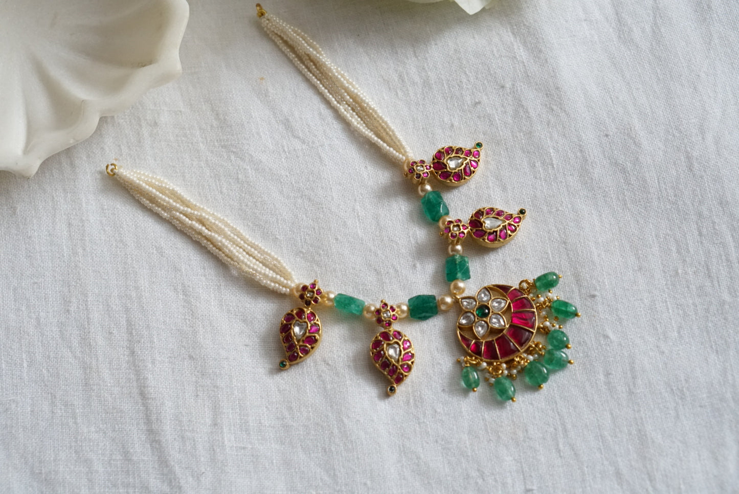 Kundan necklace (4-7551)( K)(PREORDER)