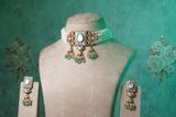 Mint Polki Choker Set (4-8616)(B)