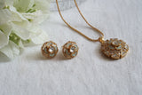 Mint Polki Pendant Necklace Set  (4-8071)(B)