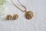 Mint Polki Pendant Necklace Set  (4-8071)(B)