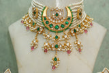 Kundan choker set (4-4116)(R)