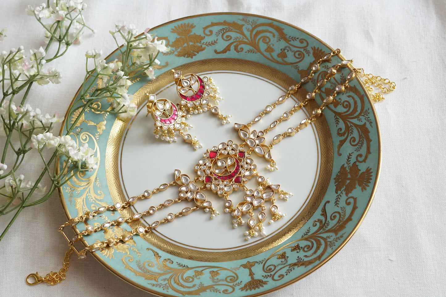 Kundan Choker Set (4-9242)(R)