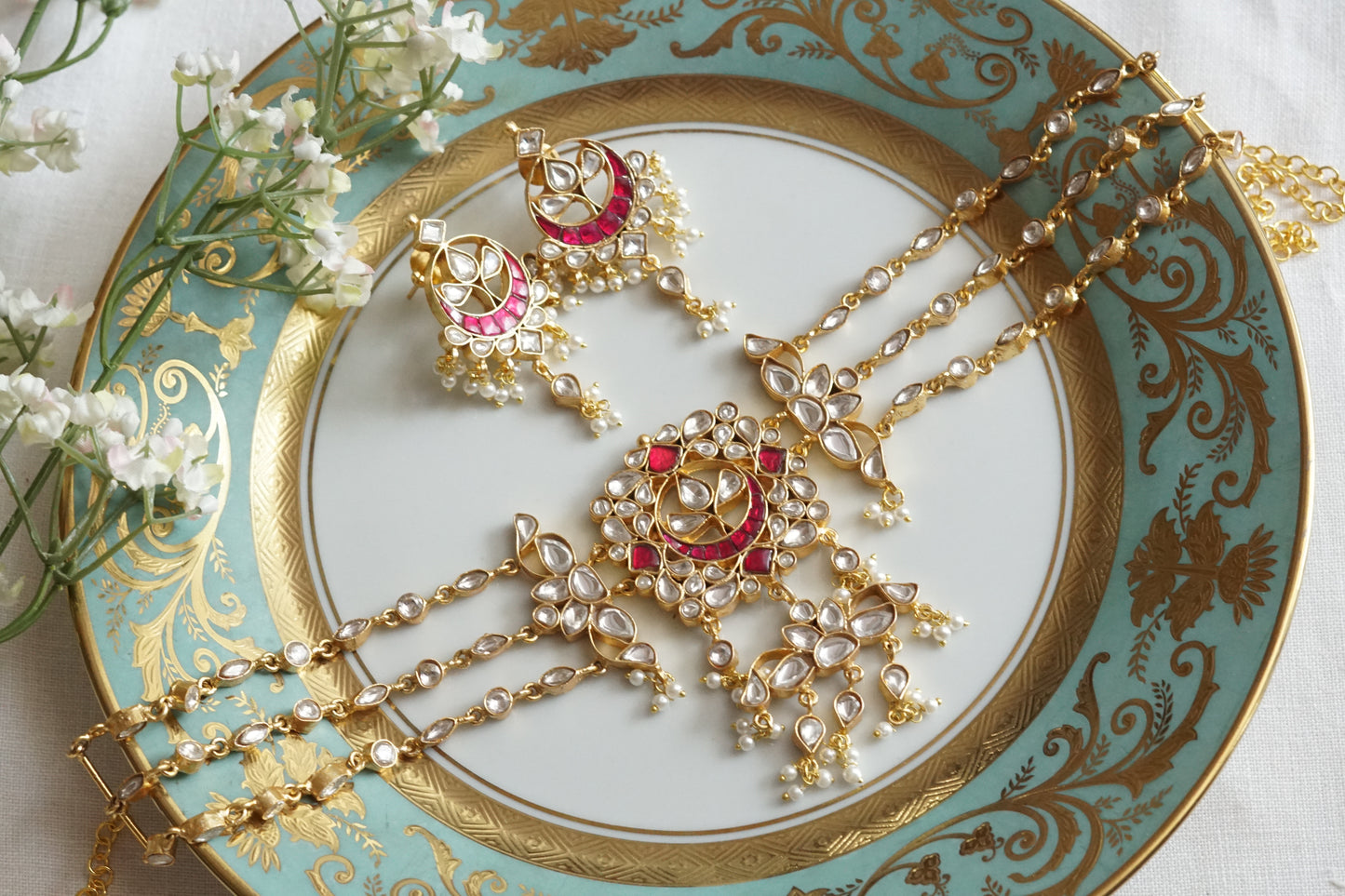 Kundan Choker Set (4-9242)(R)
