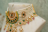 Kundan choker set (4-4116)(R)