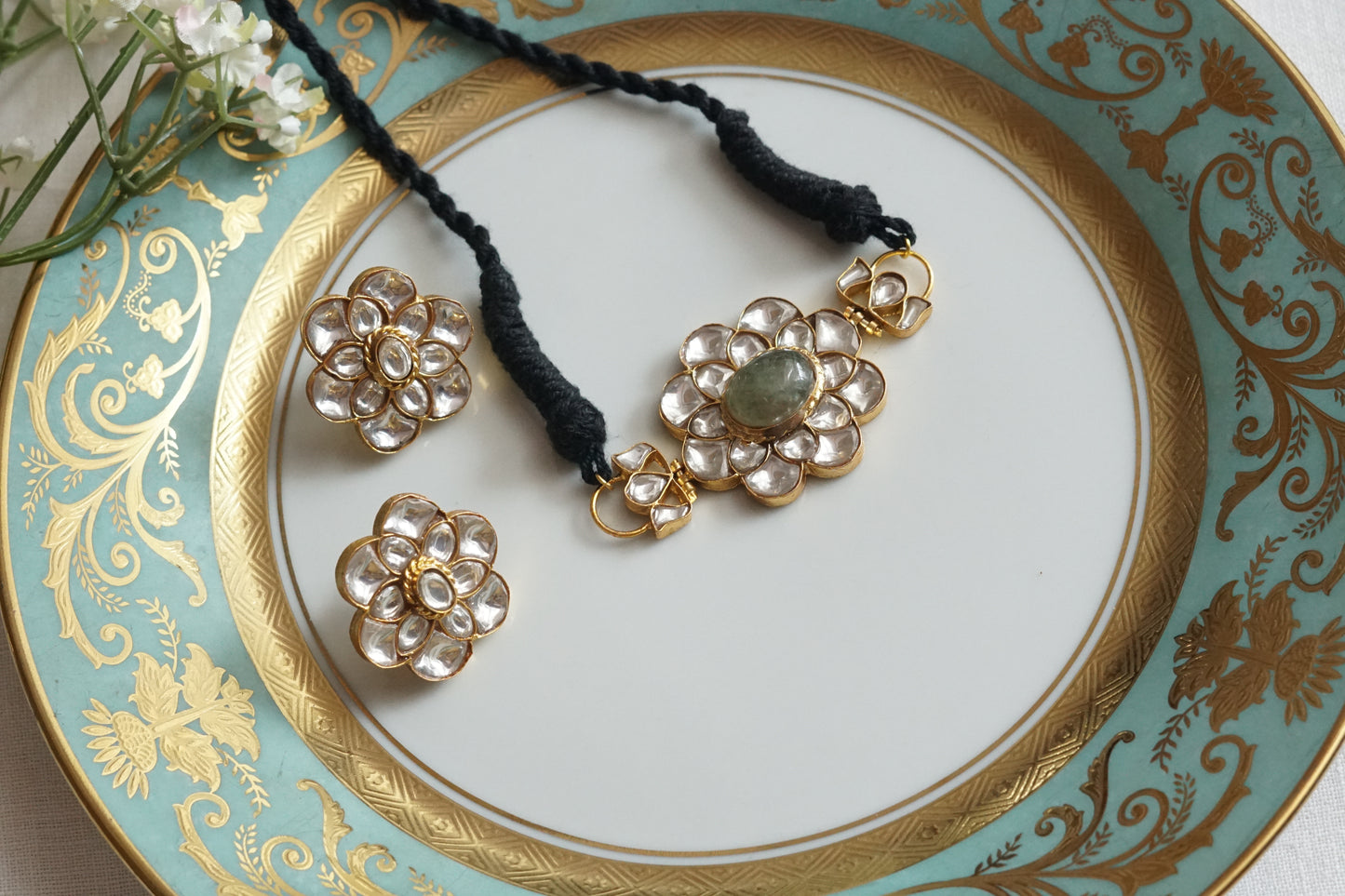 Kundan Choker Set(4-9239)(R)