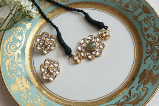 Kundan Choker Set(4-9239)(R)