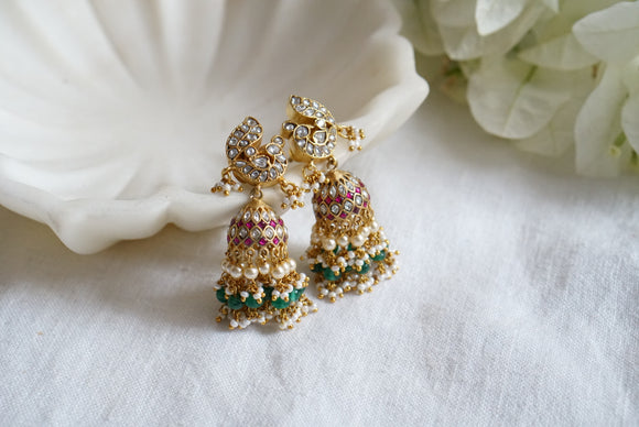 Kundan jhumki (1-3923)(K)(PREORDER DELIVER IN 20-25DAYS)