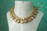 Mossainite Polki Necklace Set (4-9124)(B) - JEWELSTYLE