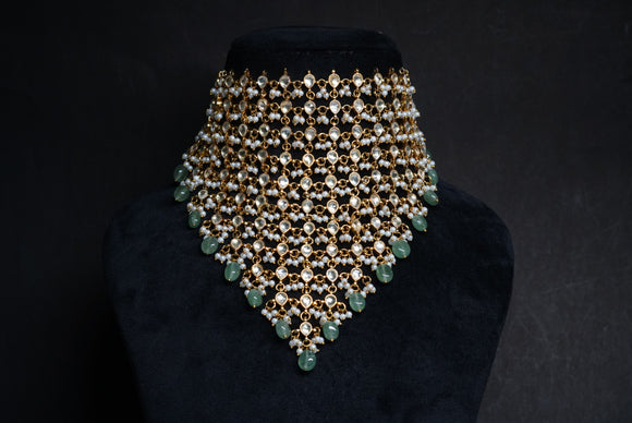 Kundan necklace  (4-6890)(S)(ON PREORDER)