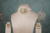 Mint Polki Choker Set (4-8634(B)
