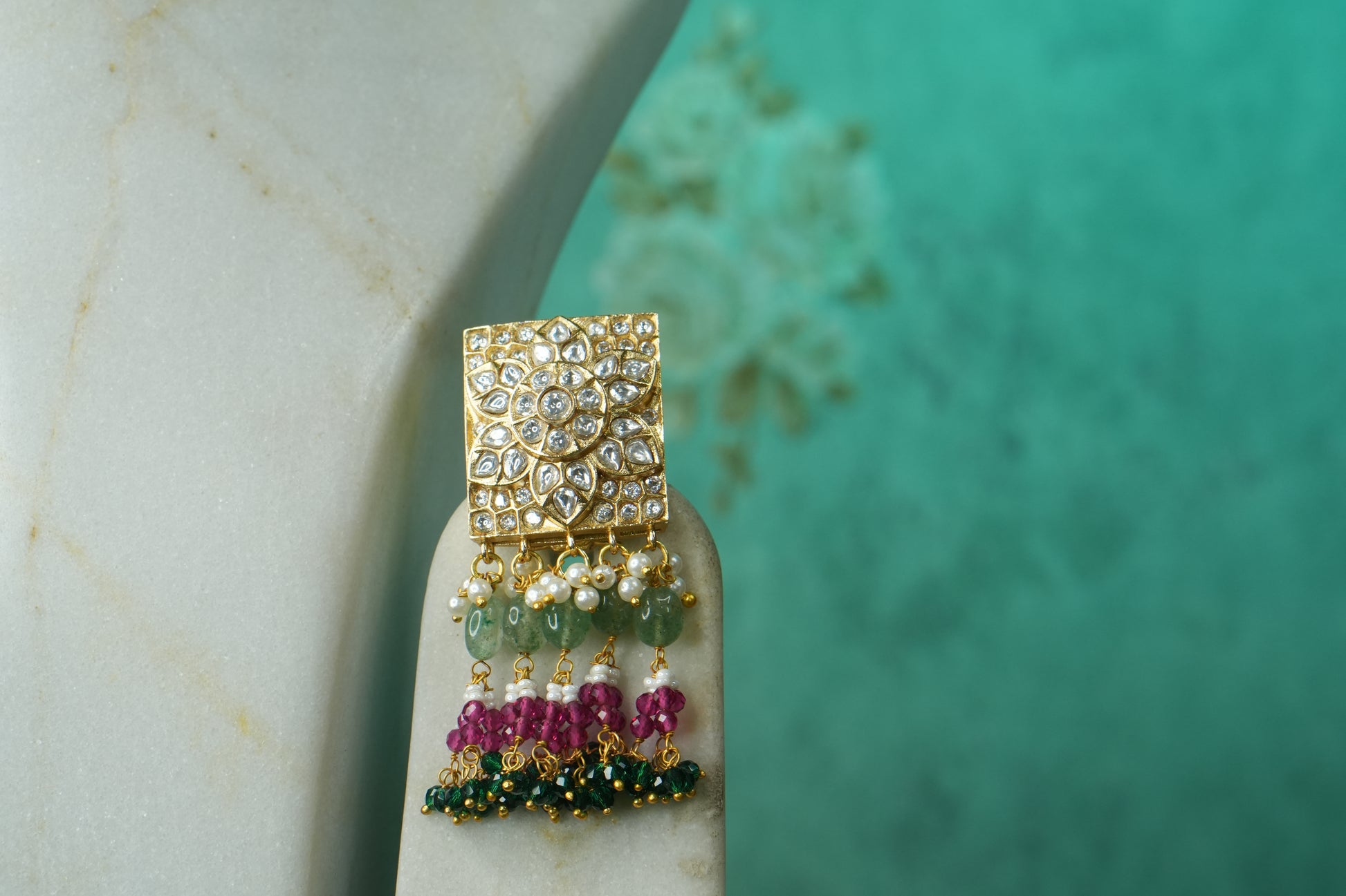 Polki Choker Set (4-9126)(B) - JEWELSTYLE