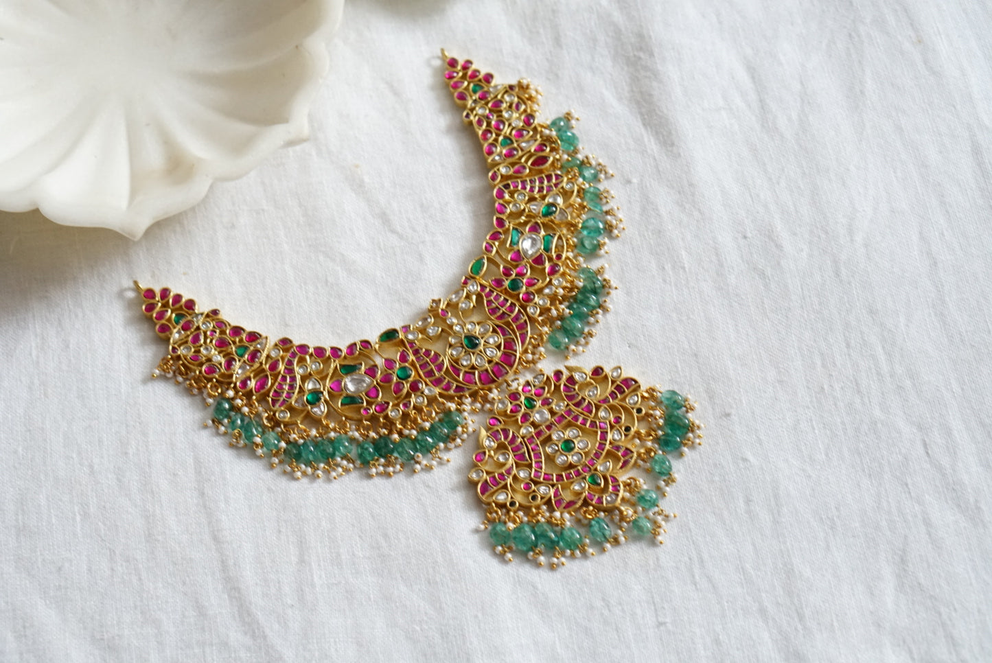 Kundan necklace set (4-7537)( K)(preorder) - JEWELSTYLE