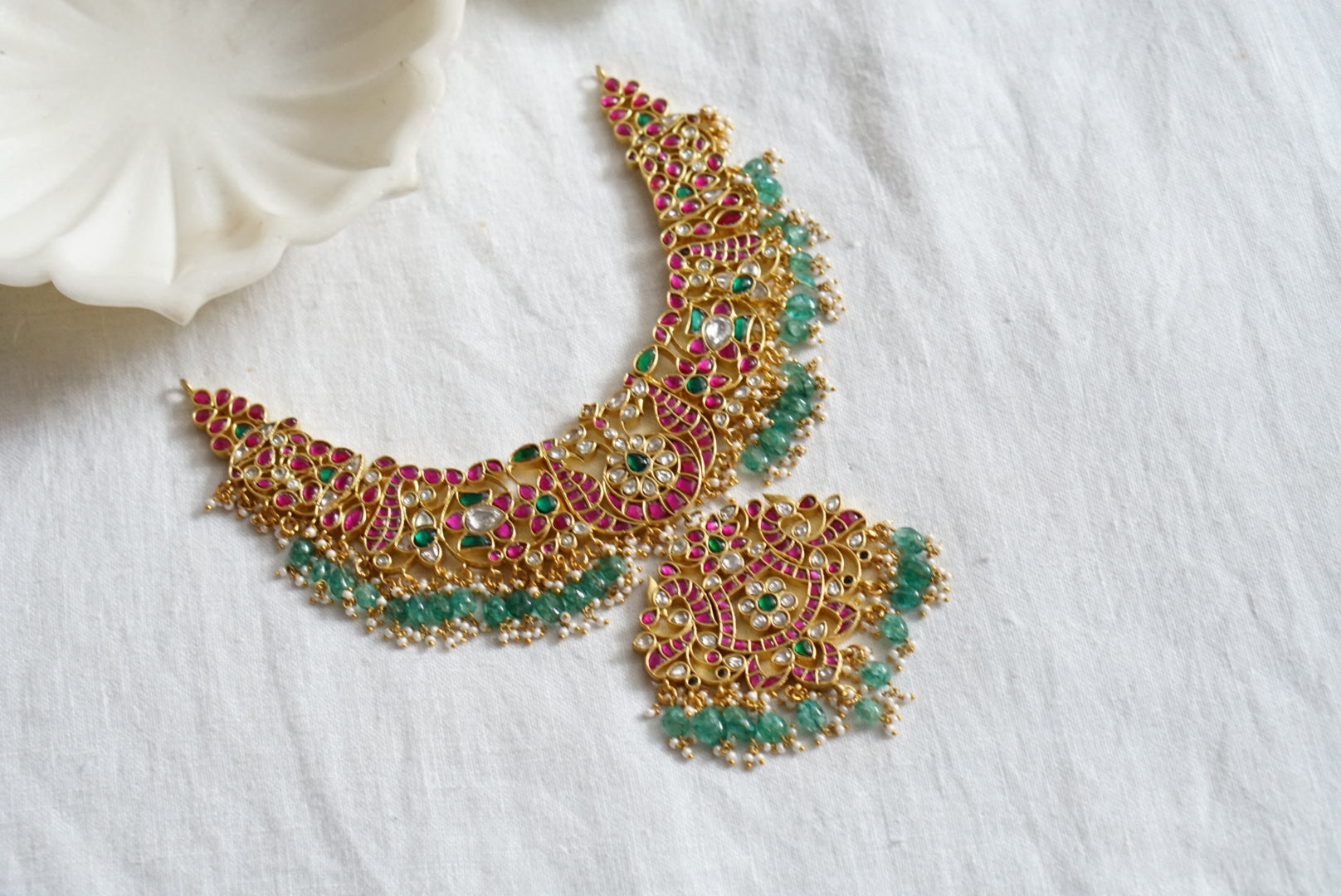 Kundan necklace set (4-7537)( K)(preorder) - JEWELSTYLE