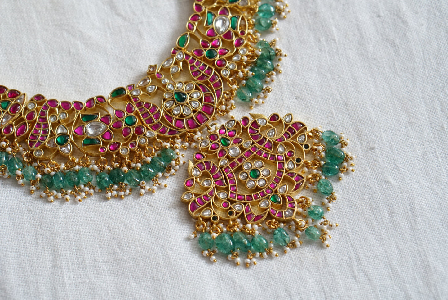 Kundan necklace set (4-7537)( K)(preorder) - JEWELSTYLE