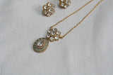 Kundan polki Pendant necklace set(4-5818)(B)