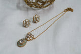 Kundan polki Pendant necklace set(4-5818)(B)