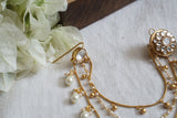 Polki Studs With EarChain (1-4289)(B)