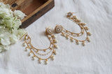 Polki Studs With EarChain (1-4289)(B)