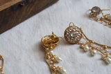 Polki Studs With EarChain (1-4289)(B)